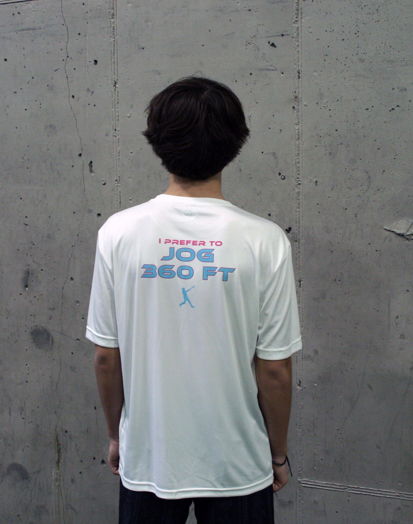 Longball Jog Performance Dry Fit Tee - White