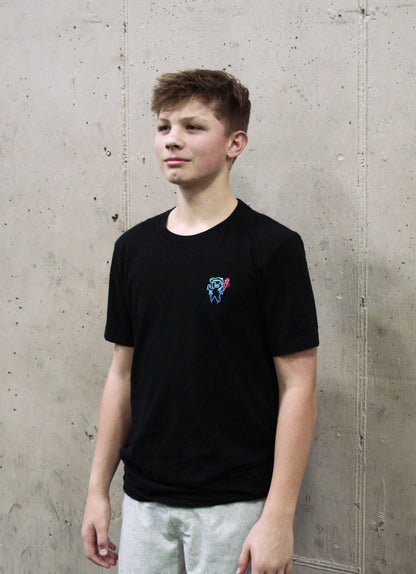 Longball Jog Performance Dry Fit Tee - Black
