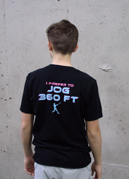 Longball Jog Performance Dry Fit Tee - Black