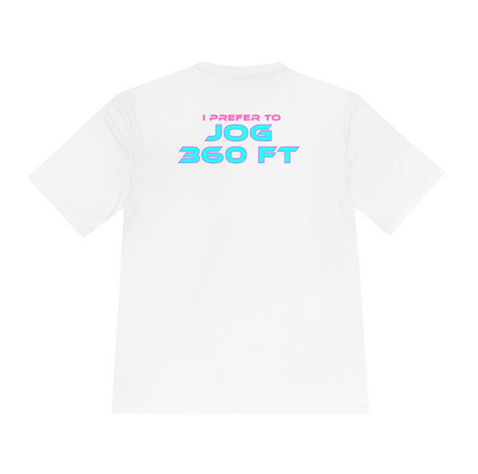 Longball Jog Performance Dry Fit Tee - White