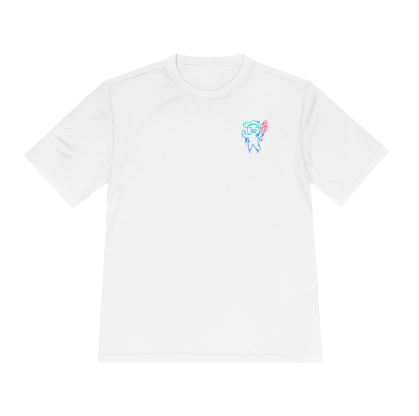 Longball Jog Performance Dry Fit Tee - White