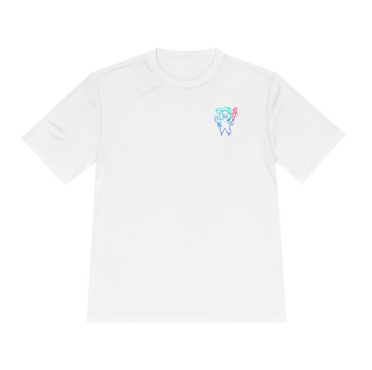 Longball Jog Performance Dry Fit Tee - White
